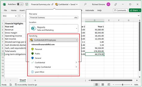 sensitivity labels office 365