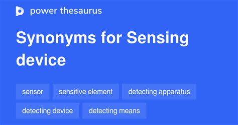 Sensor Device Synonyms