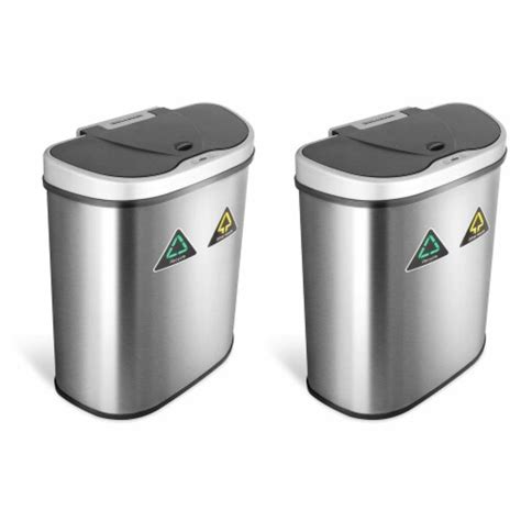 Sensor Trash Can With 2 Compartments