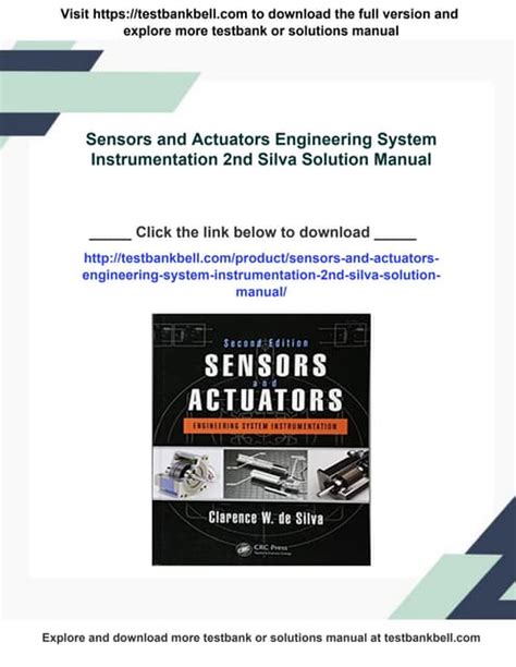 Sensors And Actuators Engineering System Instrumentation Pdf