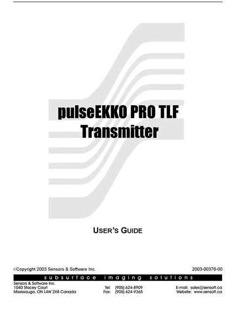 Sensors And Software Pulseekko Pro