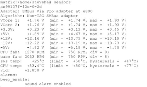 Sensors Linux Example