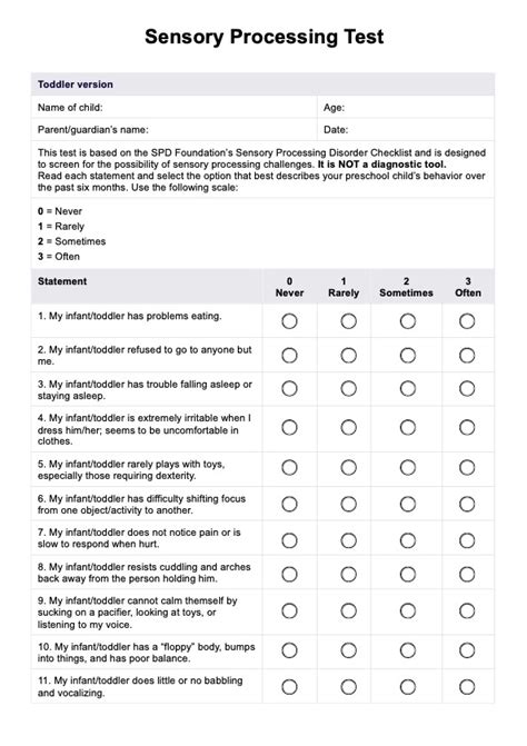 Sensory Processing Disorder Assessment