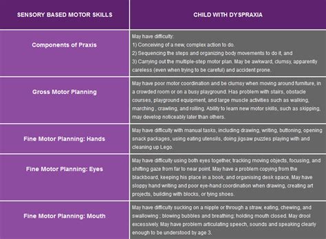 Sensory Processing Disorder Motor Planning