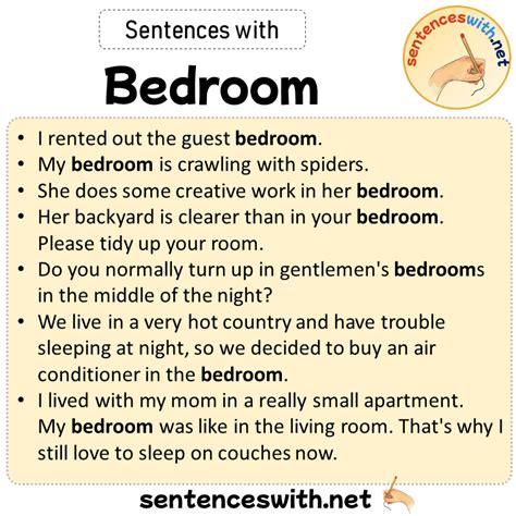 Sentence About Bedroom