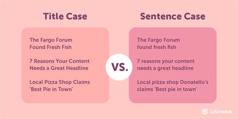 sentence case format example