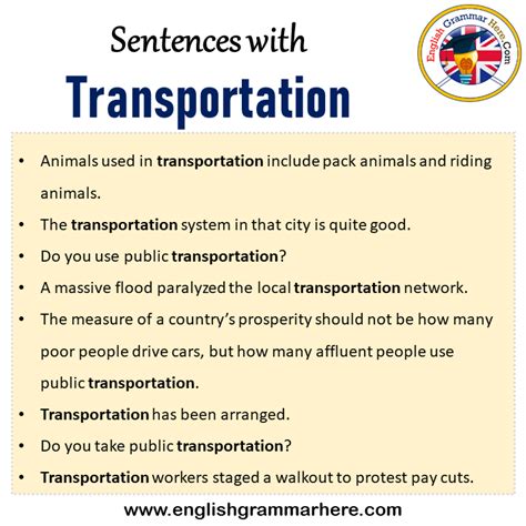 Sentence Examples With Transit