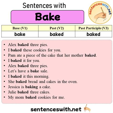 Sentence For Bake