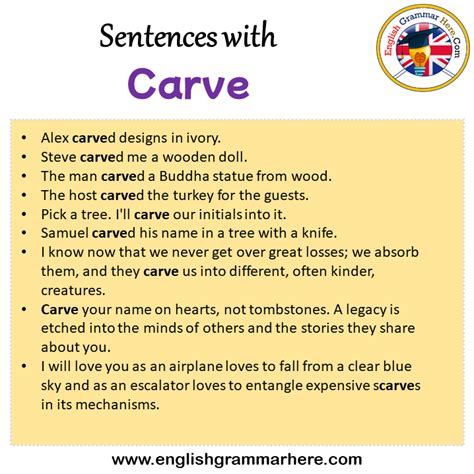 Sentence For Carve