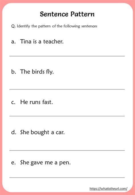 sentence patterns exercises