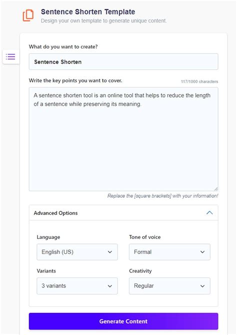 sentence shortener tool