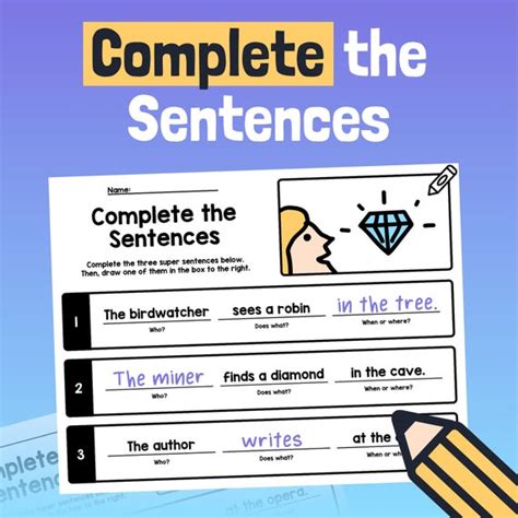 Sentence Structure Printables For Writing In Second Grade