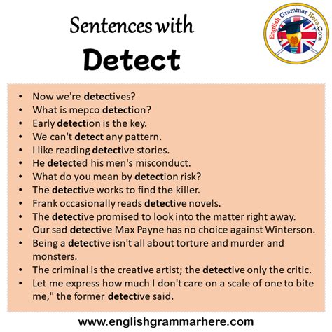 sentence using detect