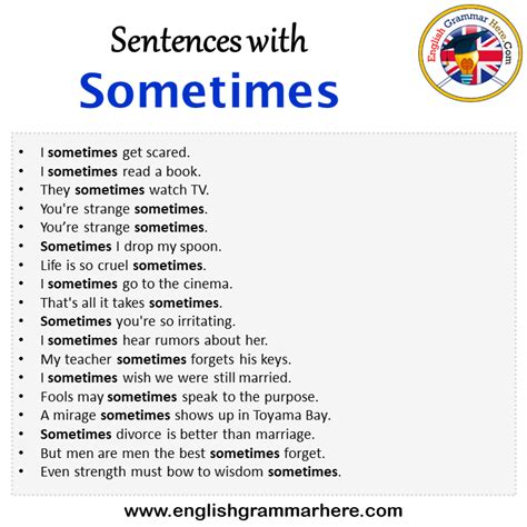 sentence using sometimes example
