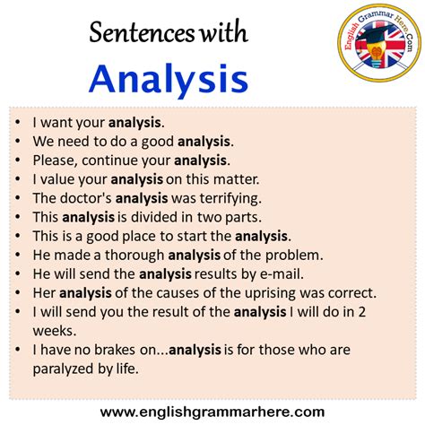 sentence with analysis example