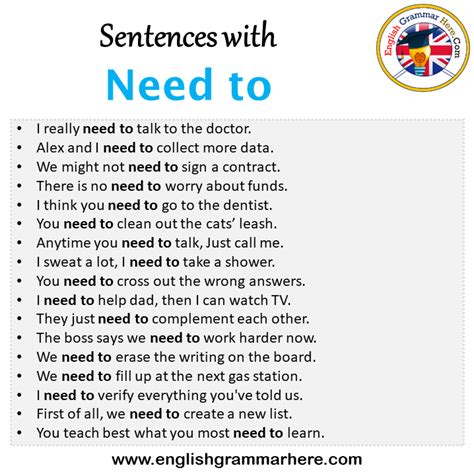sentence with needed example
