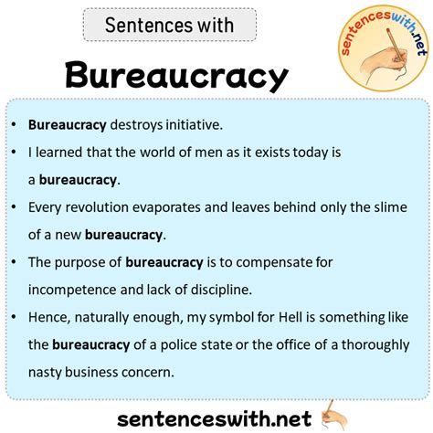 sentence with the word bureaucracy