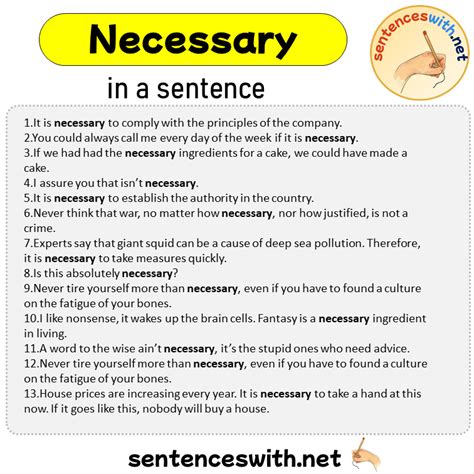 sentences with the word necessary