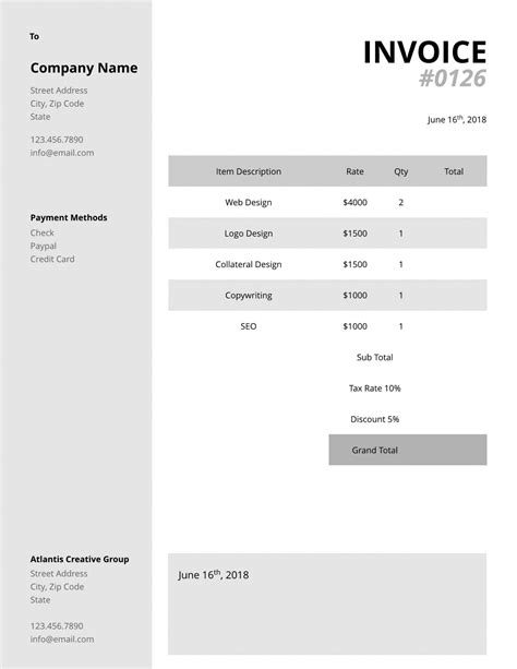 Seo Invoice Template: Simplify Your Billing Process