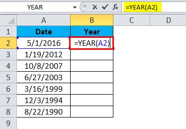 separate date and year in excel formula