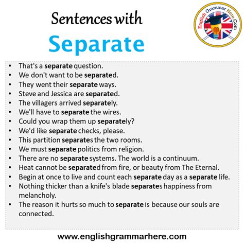 separate in other words