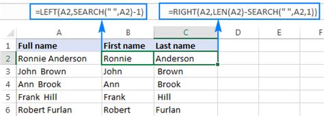 5 Ways Separate Names Excel