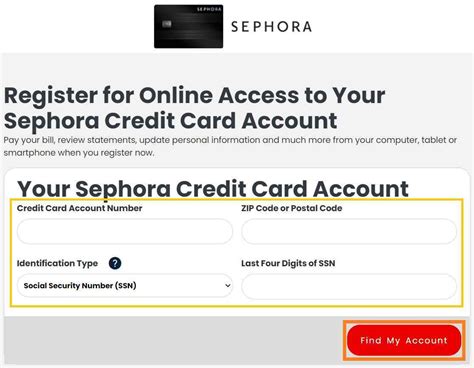 sephora credit card payment login