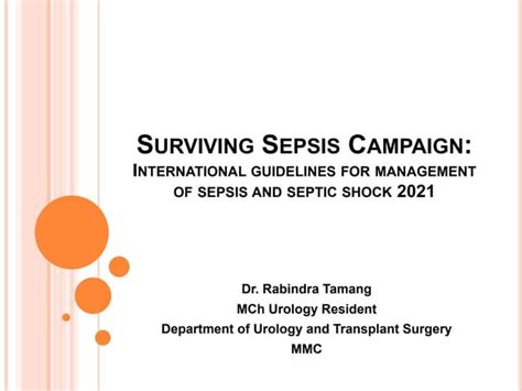 sepsis guidelines 2021 ppt