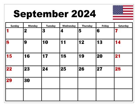 Sept Calendar 2024 With Holidays