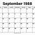 september 1988 calendar