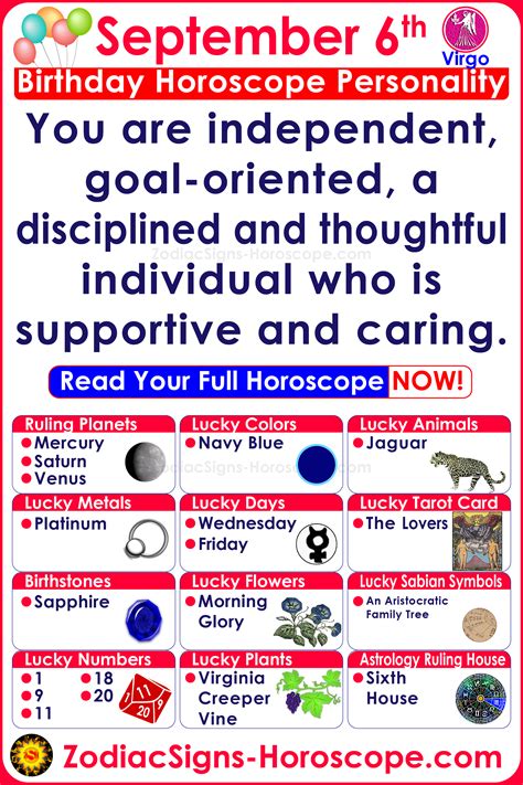 September 6th Horoscope