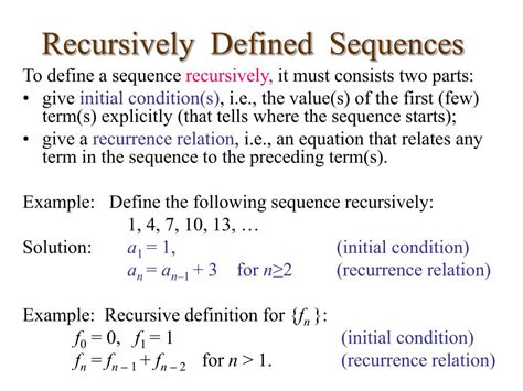 Sequence Defined Recursively Examples