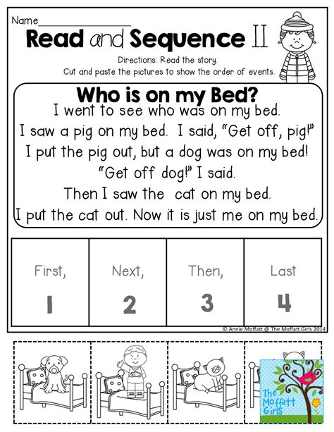 sequence of events worksheets grade 2