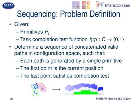 Sequencing Problem Definition