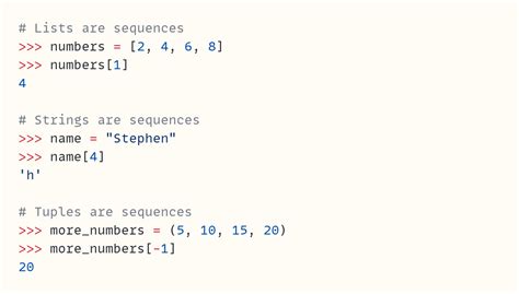 sequential data types in python example
