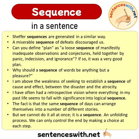 sequential pattern in a sentence