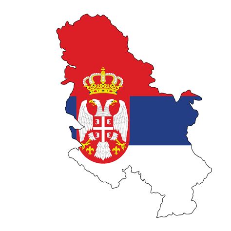 serbia flag map
