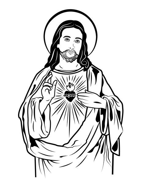 serce jezusa i maryi rysunek kolorowanka