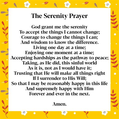 serenity prayer entire long version