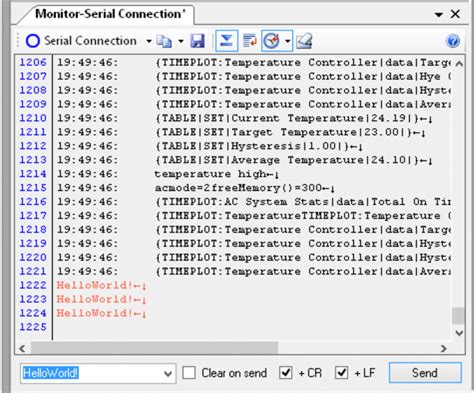 Serial Monitor Commands