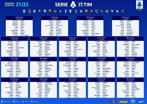 serie a sampdoria calcio calendario