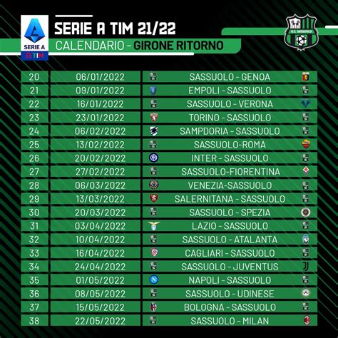 serie a schedule today