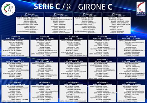 serie c calendario 2023 2024