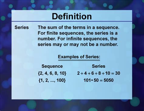 Series Meaning Of Math