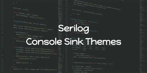 Serilog Console Sink Output Template