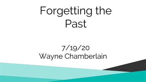 sermon on forgetting the past