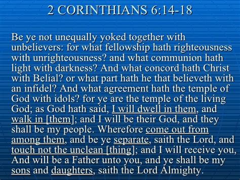 sermons on 2 corinthians 6:14-18