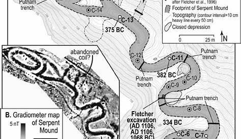 Serpent Mound Ohio Map Tourist Map Of English