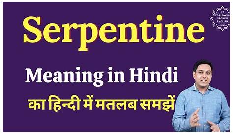 Serptine Meaning in Hindi English word meaning, Opposite