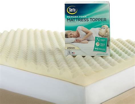 serta 2 1 2 in memory foam reversible mattress topper queen